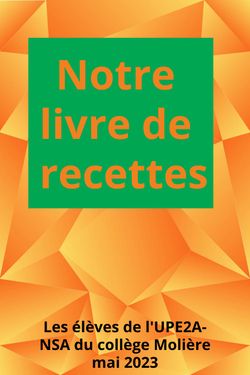 Notre livre de recettes