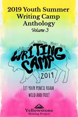 2019 Youth Summer Writing Camp Anthology: Volume 4