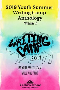 2019 Youth Summer Writing Camp Anthology: Volume 4