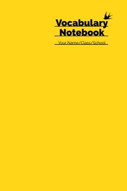 Vocabulary Notebook