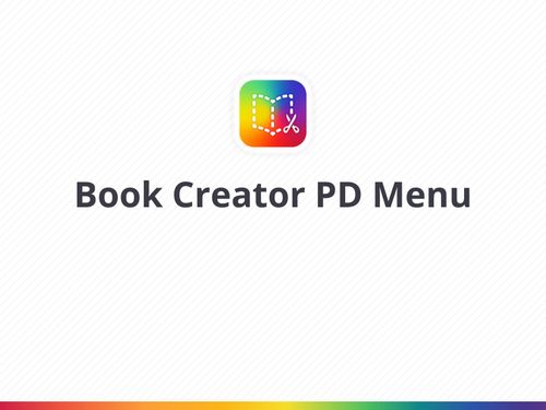 Book Creator PD menu