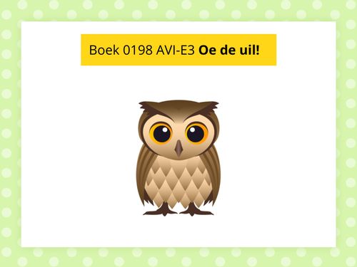 Book Creator Boek Avi E Oe De Uil