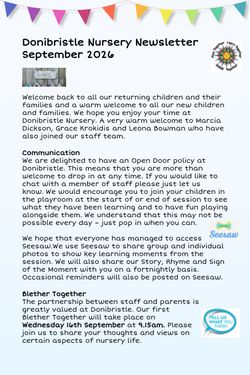 September 2026 Nursery Newsletter