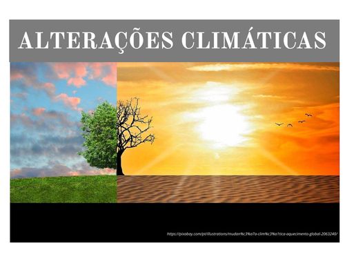 ALTERAÇÕES CLIMÁTICAS