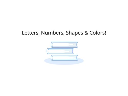 Book Creator | Letters, Numbers, Shapes & Colors!