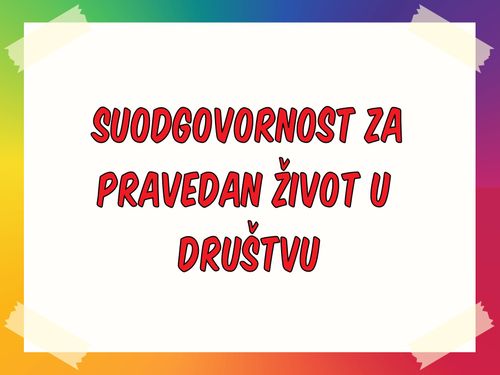 Suodgovornost za pravedan život u društvu