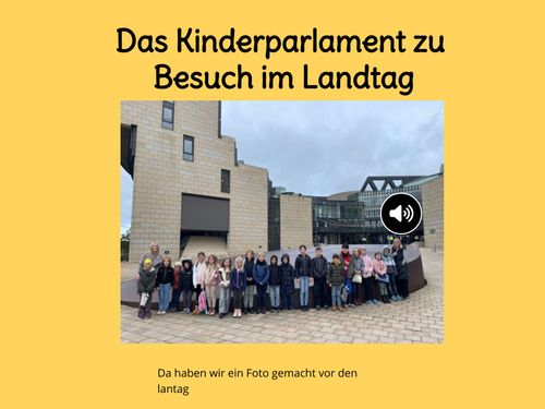 Kinderparlament Besuch Landtag