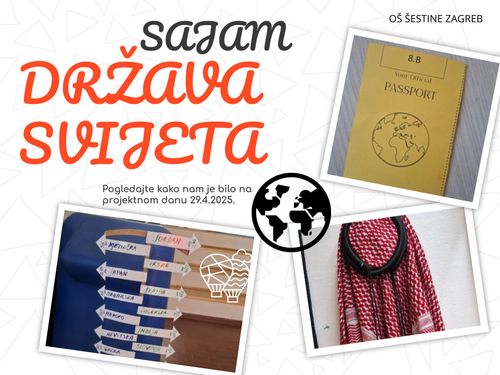 Projektni dan Sajam država svijeta, OŠ Šestine, 29.4.2025.