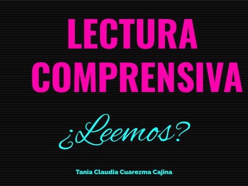 Lectura comprensiva