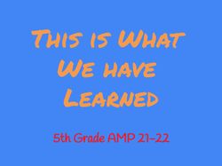 by 5th Grade AMP 2021-2022