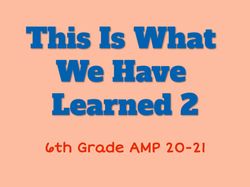 by 6th Grade AMP 20-21