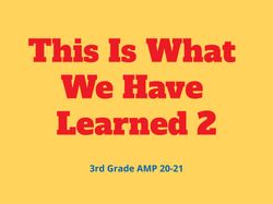 by 3rd Grade AMP 20-21
