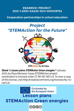 Ebook 1: Lesson plans STEMAction Green energies