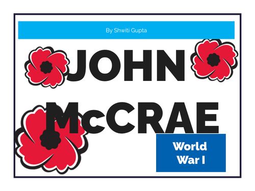 Book Creator | John McCrae Biography