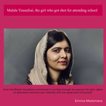 Malala Yousafzai, the girl who got shot for attending school