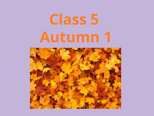 Class 5 autumn 1 2023-24