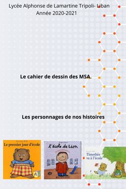 Le cahier de dessin des MSA