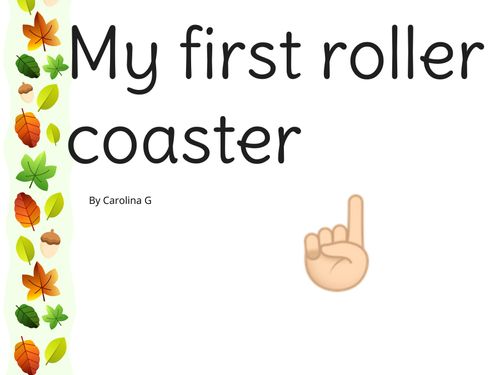 Book Creator My First Roller Coaster