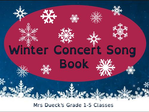 Winter Concert Song Book (Grade 1-5)
