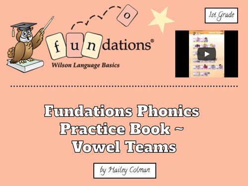 Fundations Phonics Practice Book