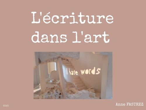 L'écriture dans l'art