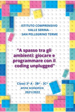 A spasso tra gli ambienti con il coding unplugged