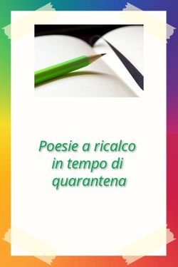 Poesie a ricalco in tempo di quarantena