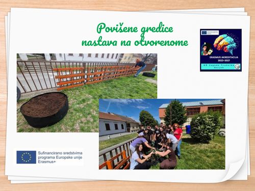Povišene gredice - nastava na otvorenome