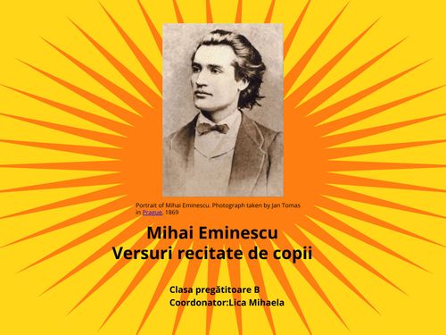 Book Creator Mihai Eminescu Versuri Recitate De Copii