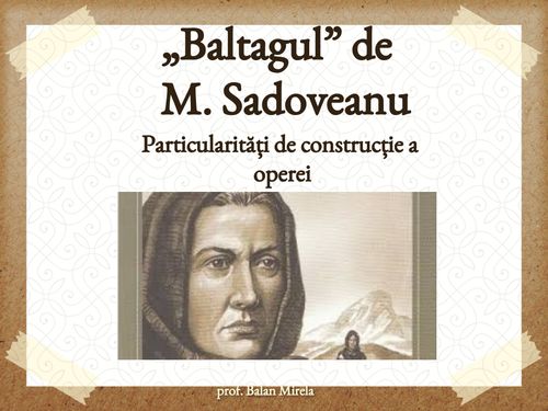 „Baltagul” de M. Sadoveanu