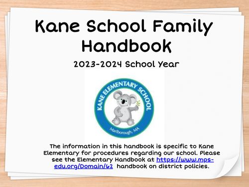 Kane School Family Handbook