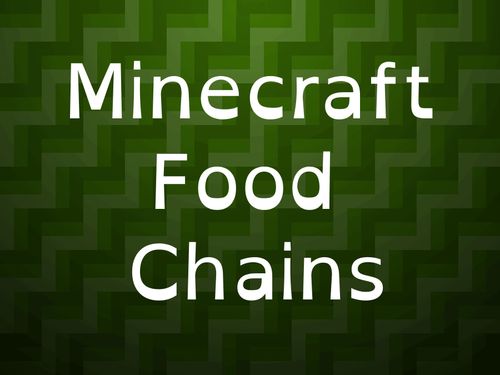 Minecraft Food Chains Biology Diagrams