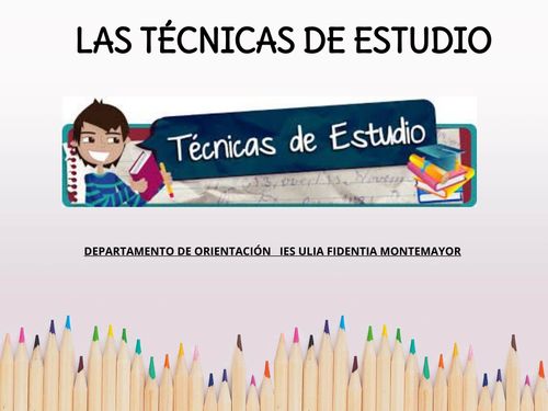  LAS TÉCNICAS DE ESTUDIO
