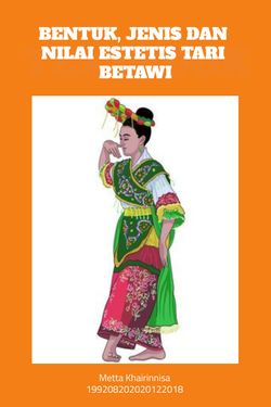 Book Creator | Jenis, Bentuk Dan Nilai Estetis Tari Kreasi Betawi