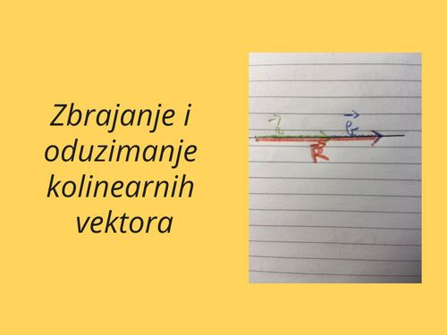 Zbrajanje i oduzimanje kolinearnih vektora