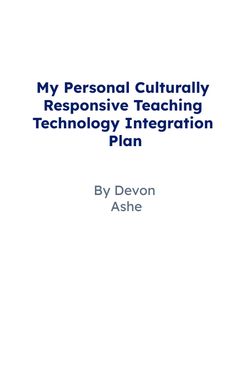 Book Creator | My Personal Culturally Responsive Teaching Technology ...