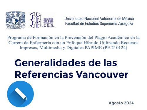 Generalidades de las referencias Vancouver