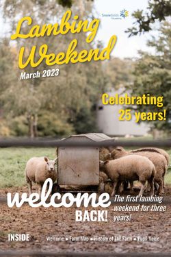 Lambing Weekend Programme