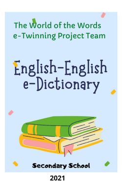 English-English e-Dictionary