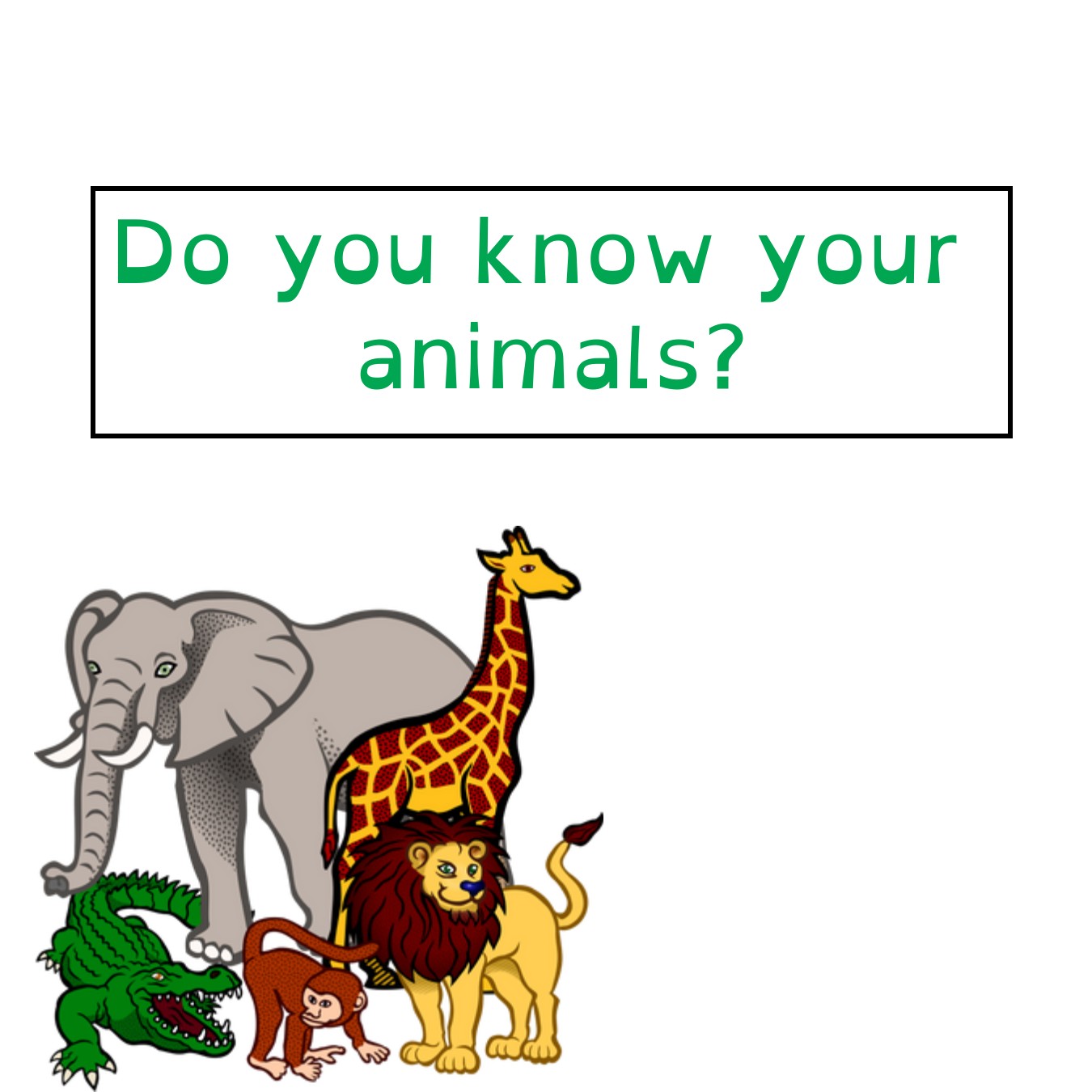Book Creator - Do you know your animals