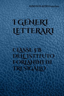 I GENERI LETTERARI