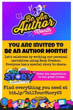 Book Creator | Be An Author Month Invite