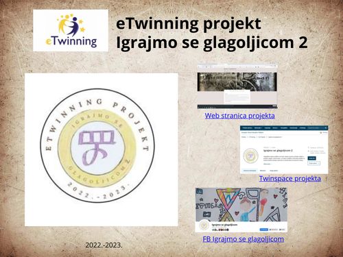 eTwinning Igrajmo se glagoljicom 2