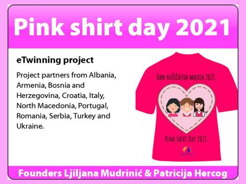 eTwinning project - Pink Shirt Day 2021