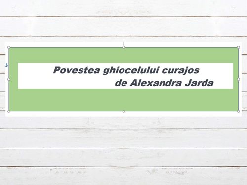 Povestea ghiocelului curajos