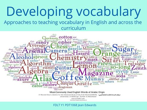 Developing vocabulary