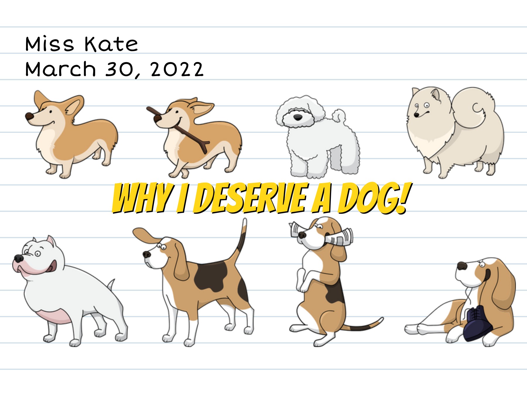 Book Creator - Why I Deserve a Dog