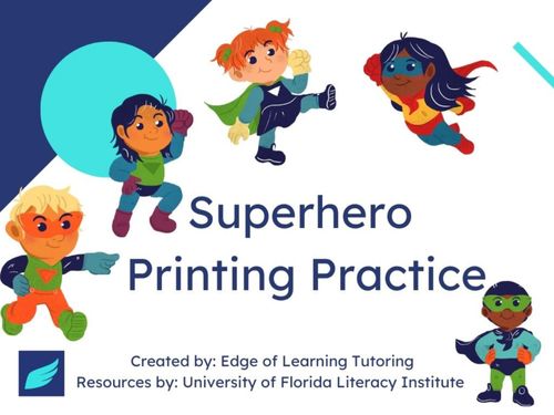 Superhero Printing Practice