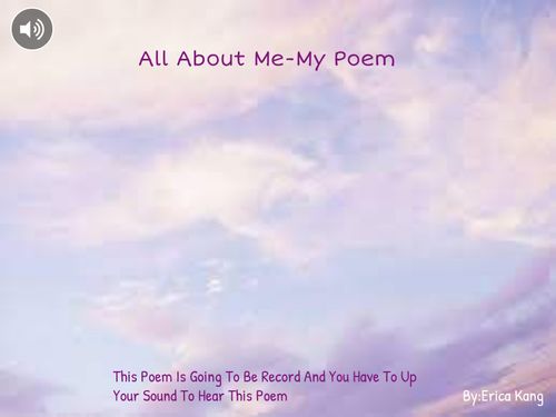 All About Me-My Poem