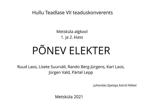 Põnev elekter
